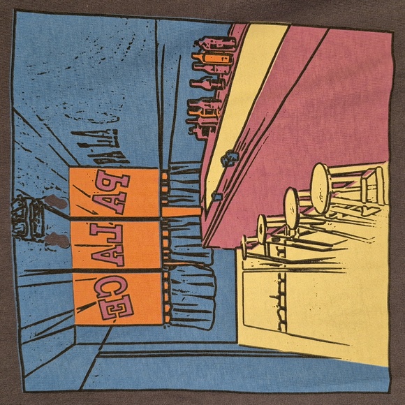 PALACE Skateboards Scheisse Cafe Grey Navy Cotton Streetwear Mens Medium T Shirt - Picture 3 of 10